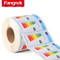 Colorful printing energy efficiency paper self adhesive pvc vinyl sticker label rolls